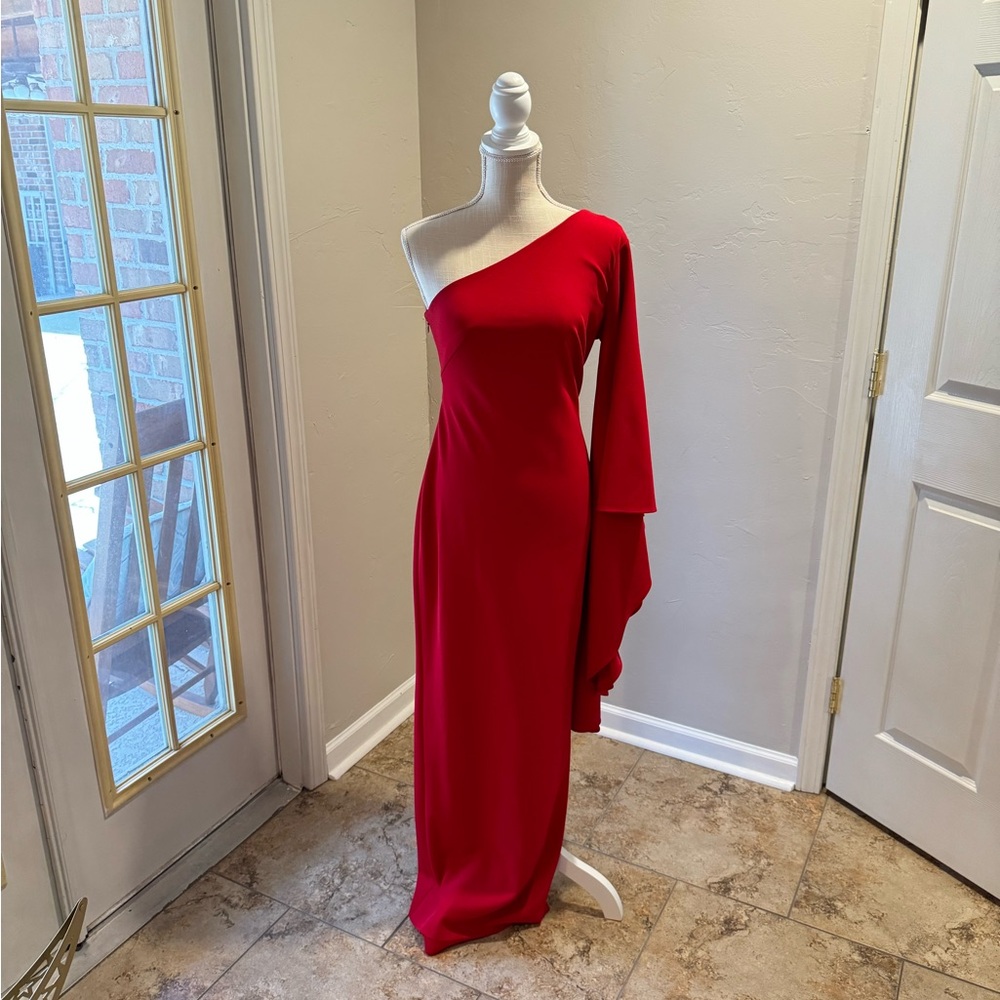 Red Calvin Klein Gown